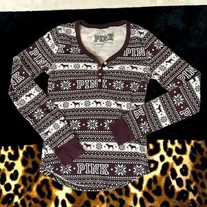 Pink thermal sleep tee